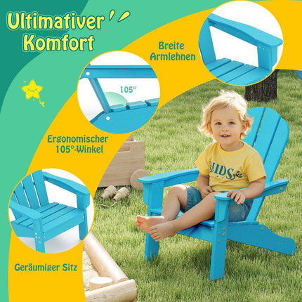 Dětské křeslo Adirondack, HDPE, ergonomické opěradlo