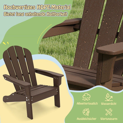 Dětské křeslo Adirondack, HDPE, ergonomické opěradlo