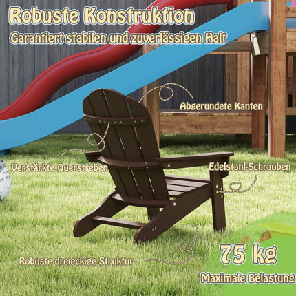 Dětské křeslo Adirondack, HDPE, ergonomické opěradlo