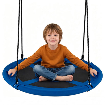 Children's Blue Nest Swing, 100 cm with Cushion & Handles