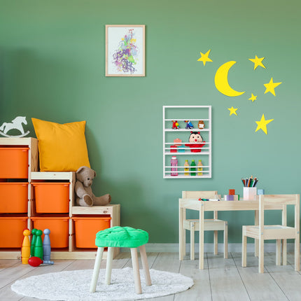 Children's Bookshelf with 3 Shelves, Wall-Mountable
