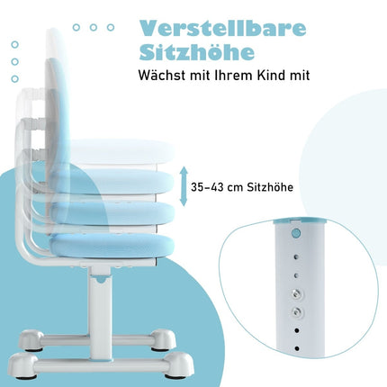 Dětská židle k psacímu stolu, nastavitelná výška, ergonomické opěradlo
