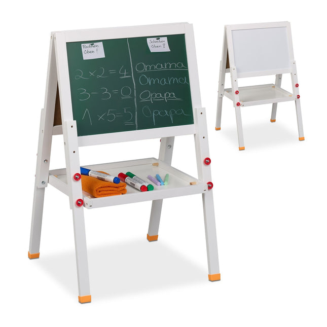 Kinderstaffelei mit Whiteboard & Kreidetafel