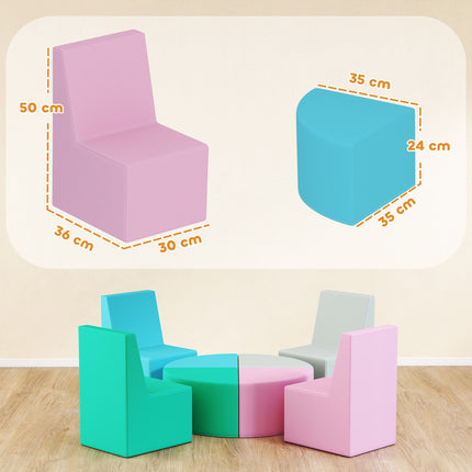 Children's Foam Building Blocks Set, 8-Piece, Multicolor