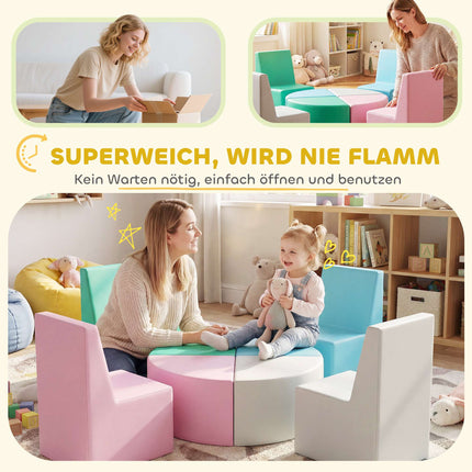 Children's Foam Building Blocks Set, 8-Piece, Multicolor