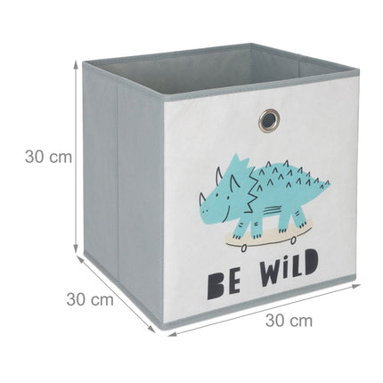 Dětské skládací úložné boxy, 3 ks, dinosauři a zvířátka