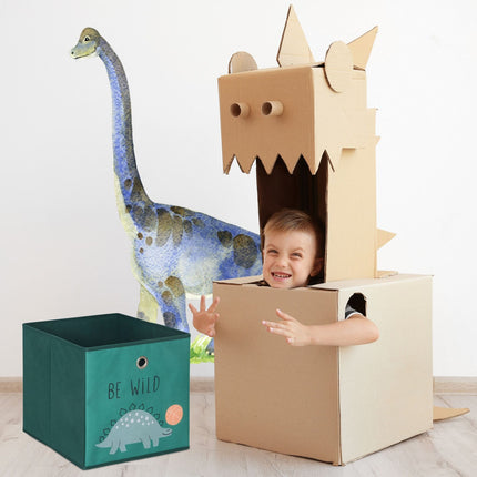 Dětské skládací úložné boxy, 3 ks, dinosauři a zvířátka