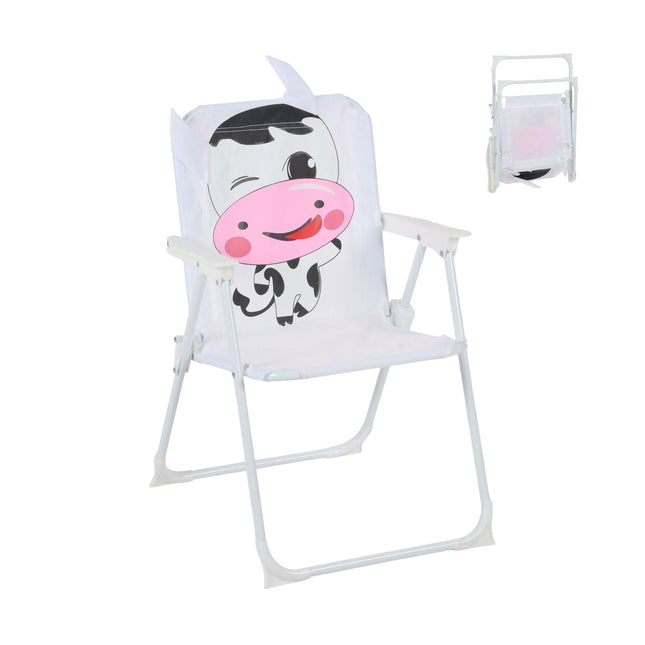 Opvouwbare campingstoel voor kinderen met dierendesign