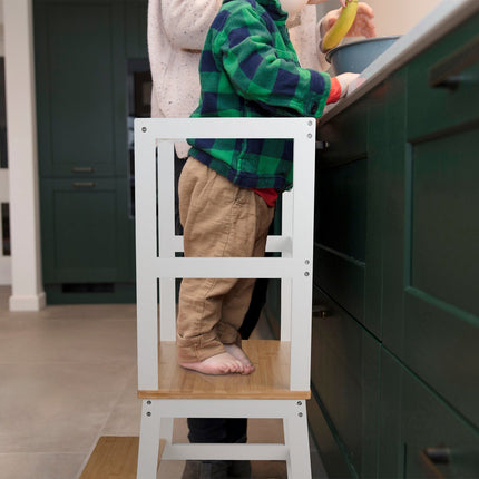 Children's Learning Tower, Bamboo, Age 1+, Safety Rail