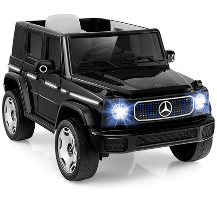 Dětské elektrické auto Mercedes-Benz s dálkovým ovládáním 2.4G a světlometem, elektrické vozítko 12V, černé