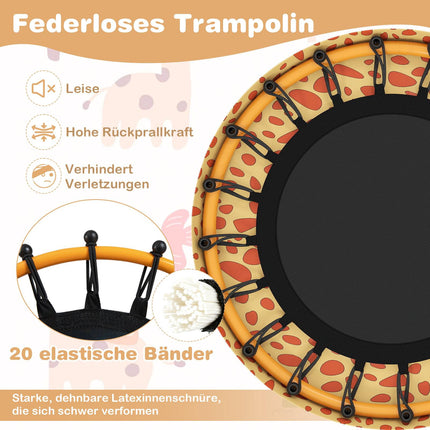 Dětská mini trampolína s madlem, motiv žirafy, 71cm