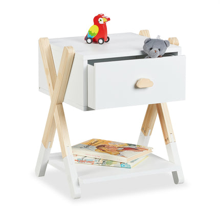 Dětský noční stolek se zásuvkou, design X