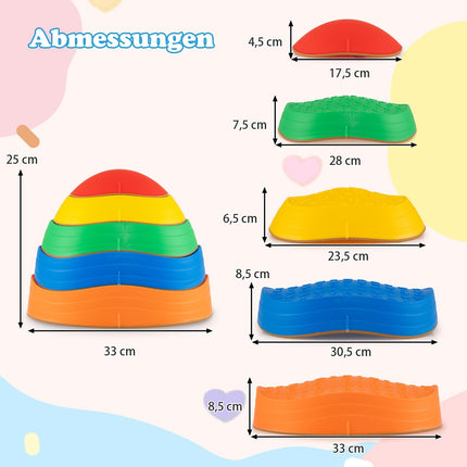 Children's Non-Slip Balance Stones, Multicolor, Up to 80kg