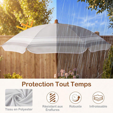Children's Picnic Table Set with Adjustable Parasol