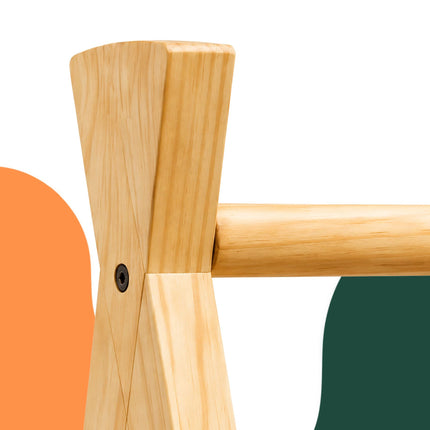 Dětský borovicový stojan na oblečení, přírodní povrch, 111.5 cm
