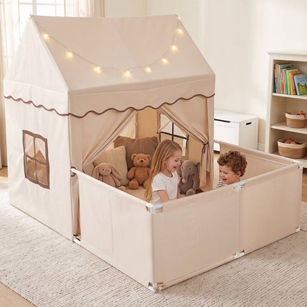 Children's Play Tent with Backyard & Star Lights