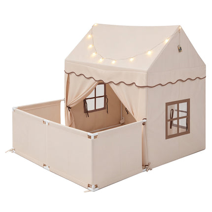 Children's Play Tent with Backyard & Star Lights