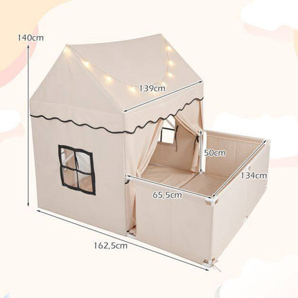Children's Play Tent with Backyard & Star Lights
