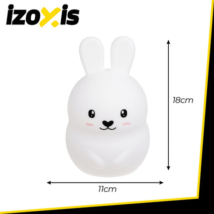 Dětská RGB LED noční lampička, silikon, dálkové ovládání