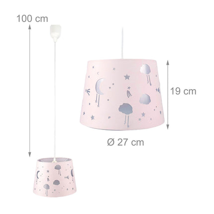 Závěsná lampa do dětského pokoje – motiv noční oblohy