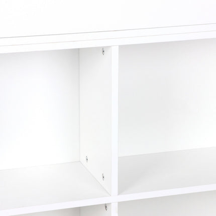 Children's Shelf with 4 Compartments and 2 Book Shelves