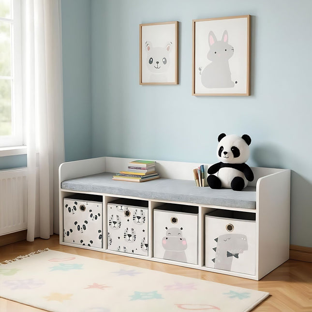 Dětská úložná lavice se 4 boxy