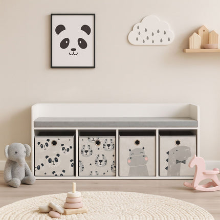 Dětská úložná lavice se 4 boxy