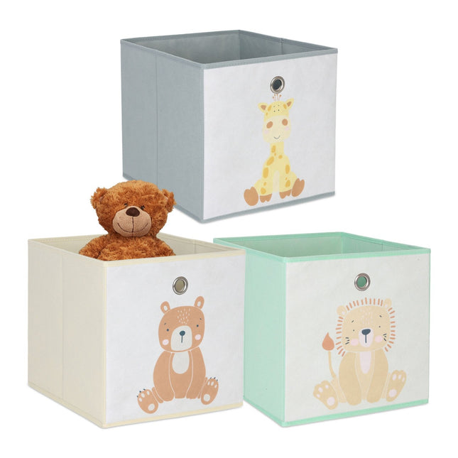 Dětské úložné boxy, skládací, 3 ks