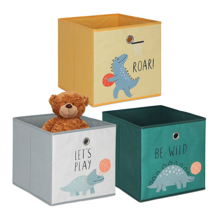 Dětské úložné boxy, skládací, 3 ks