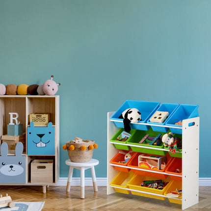 Dětský úložný regál s boxy