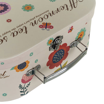 Dětská čajová souprava s kufříkem – 12 dílů, porcelán