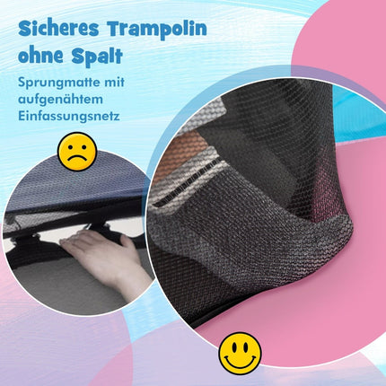 Kinder-Trampolin mit Sicherheitsnetz, 165cm, 200kg Belastbarkeit