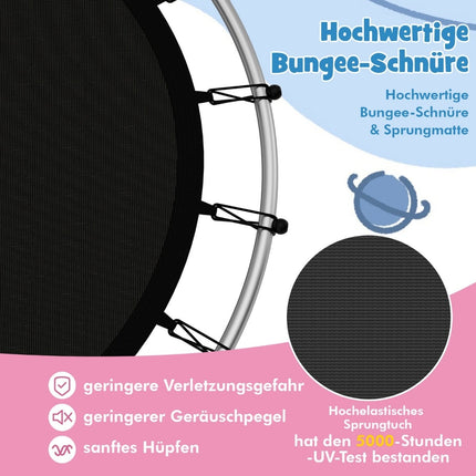 Kinder-Trampolin mit Sicherheitsnetz, 165cm, 200kg Belastbarkeit