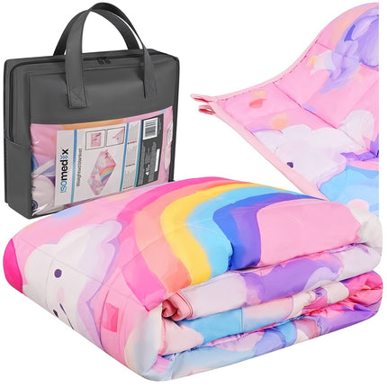 Children's Weighted Blanket 4 kg 100 x 150 cm, Pink, Glass Microbeads, 7-Layer
