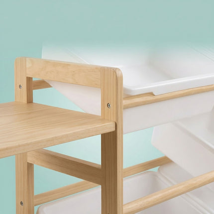 Dětský dřevěný regál s 12 vyjímatelnými boxy