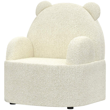 Dětské křesílko ve tvaru medvěda, měkký teddy fleece, béžová