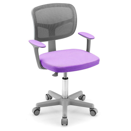Dětská židle k psacímu stolu, otočná 360°, výškově nastavitelná 80-91.5cm, 54 x 50 x 80-91.5cm fialová