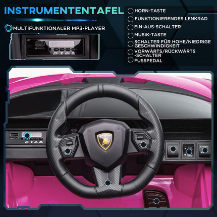 Elektrické auto SUV pro děti – 3 rychlosti, MP3, dálkové ovládání, růžová