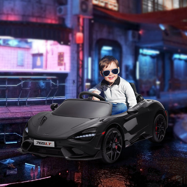 Elektrické autíčko pro děti 12V, dálkové ovládání, hudba, černá