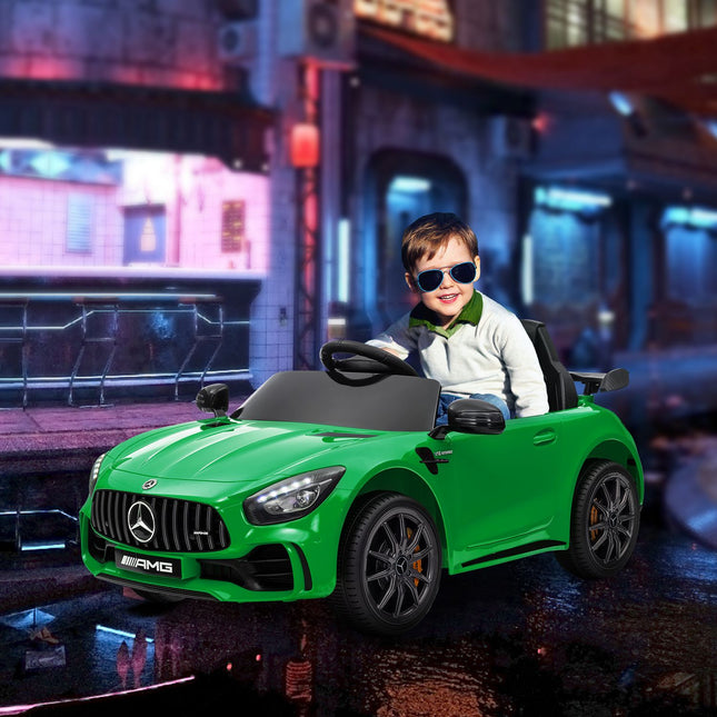 Elektrické auto pro děti, 12V, dálkové ovládání, USB a MP3, zelená