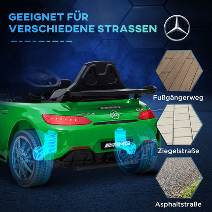 Elektrické auto pro děti, 12V, dálkové ovládání, USB a MP3, zelená