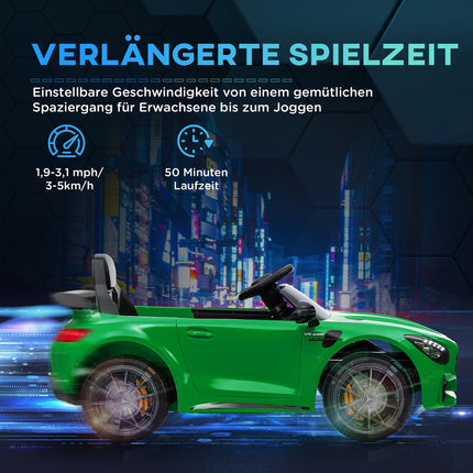 Elektrické auto pro děti, 12V, dálkové ovládání, USB a MP3, zelená