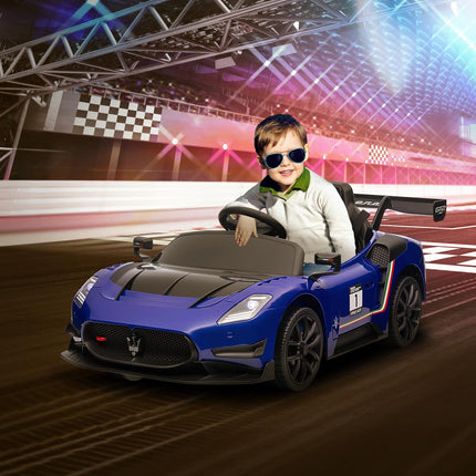 Dětské elektrické auto 12V s dálkovým ovládáním, světly, modré