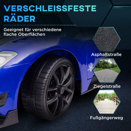Dětské elektrické auto 12V s dálkovým ovládáním, světly, modré