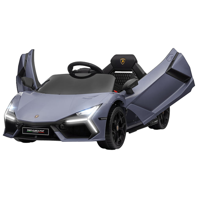 Dětské elektrické auto 12V s dálkovým ovládáním a světly, šedé