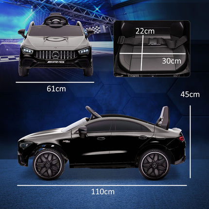 Dětské elektrické auto 12V s dálkovým ovládáním, světly a hudbou, černá
