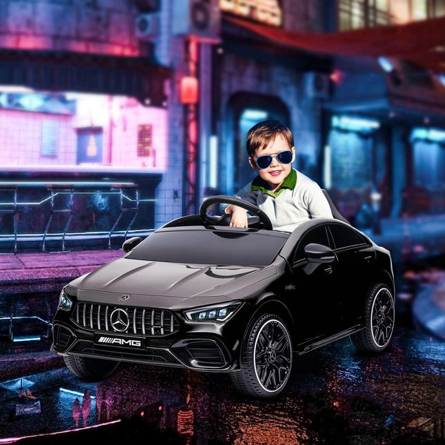 Dětské elektrické auto 12V s dálkovým ovládáním, světly a hudbou, černá