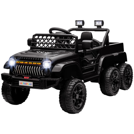 Dětské elektrické auto 12V, dálkové ovládání, LED světla, černé