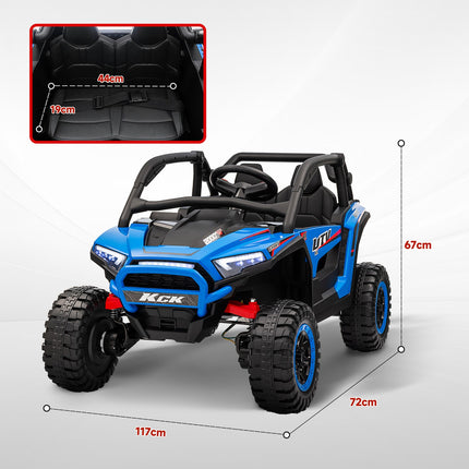 Children's 24V electric car, terrain, music, remote control, blue