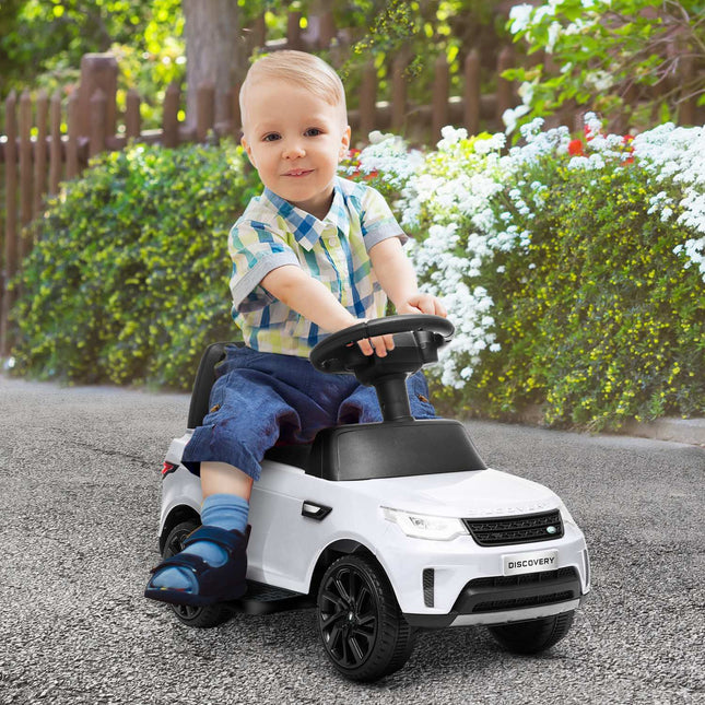 Dětské elektrické auto 2v1 s hudbou a světly, bílé